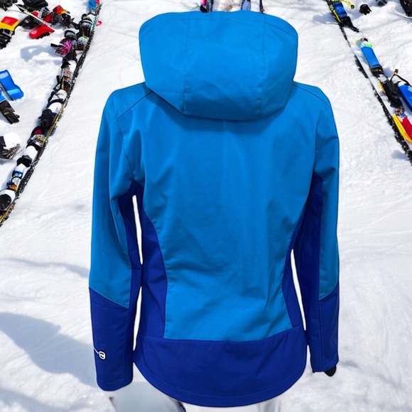 Free Country Blue/Teal Softshell Fleece-lined Hooded Jacket - Picture 12 of 16